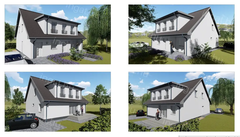 Új építésű, A+ energetikájú, hőszivattyús 100 m²-es lakások saját telekrésszel Sajószentpéteren!