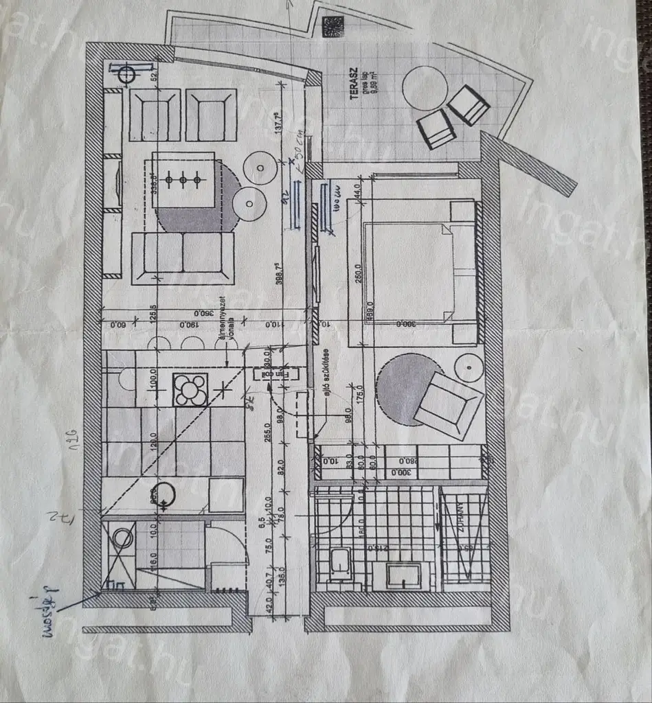 Kiadó lakás Budapest Úszódaru utca V.emelet 62m2 ref: